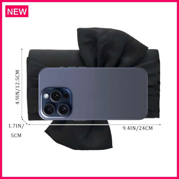 Satin Evening Clutch with Bow Detachable Strap Formal Wedding Party Bag